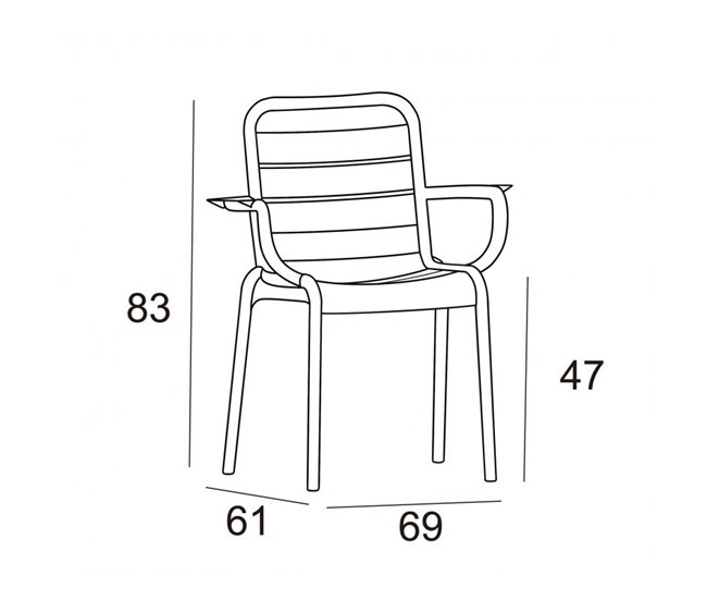 Conforama Silla De Plástico Apto Para Exterior - Karen