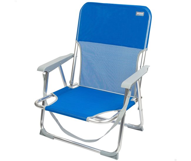 Conforama Silla de playa plegable fija aluminio con asa Aktive Beach