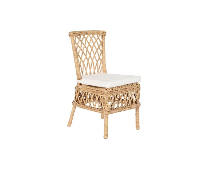 Conforama Silla DKD Home Decor Blanco Natural 45 x 55 x 85 cm 45 x 55 x 90 cm 47 x 58 x 90 cm