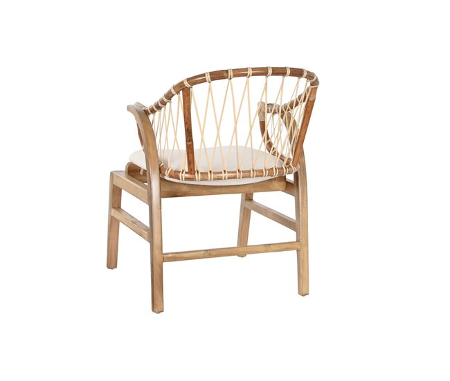 Conforama Silla DKD Home Decor Blanco Natural 57 X 68 X 79 Cm 57 X 65 X 79 Cm