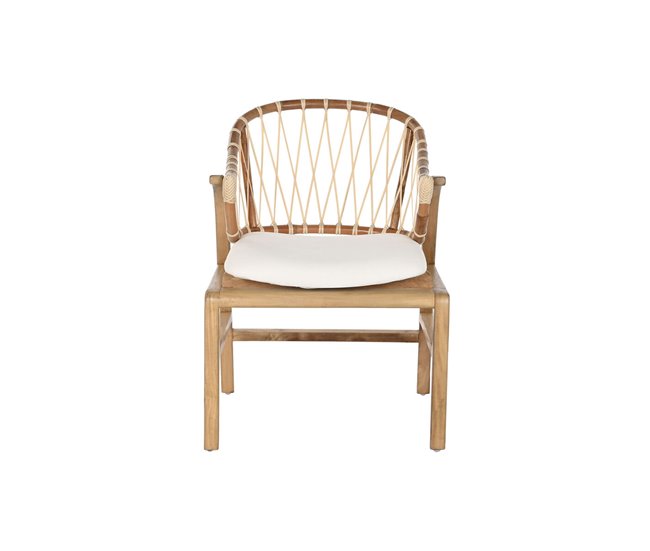 Conforama Silla DKD Home Decor Blanco Natural 57 X 68 X 79 Cm 57 X 65 X 79 Cm