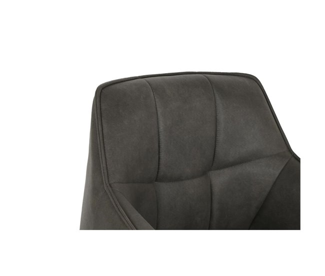Conforama Silla DKD Home Decor Negro Marrón Oscuro Gris Oscuro Metal 60 X 60 X 84 Cm