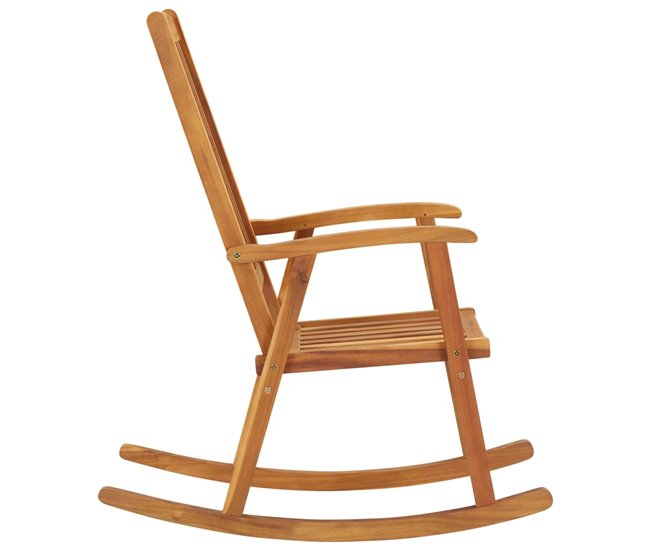 Conforama Silla Mecedora Con Cojines Madera Maciza De Acacia