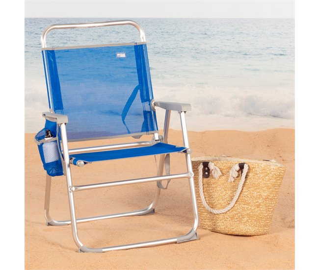 Conforama Silla Playa Plegable Fija Azul Aktive Beach