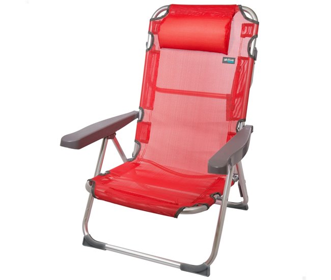 Conforama Silla playera alta multiposición rojo Aktive