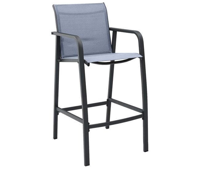 Conforama Sillas Altas De Jardin 2 Unidades Textilene Gris