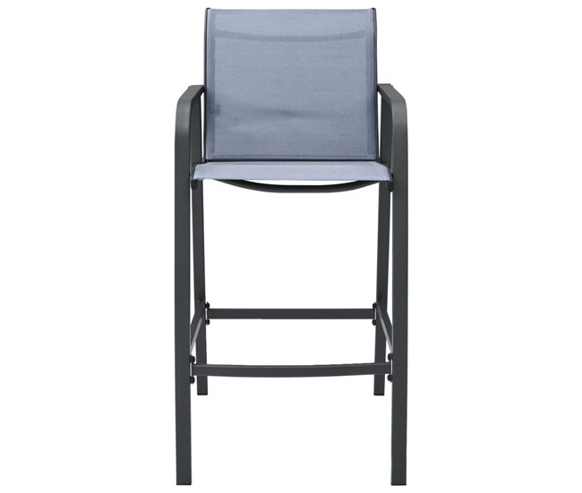 Conforama Sillas Altas De Jardin 2 Unidades Textilene Gris