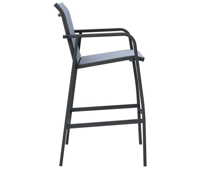 Conforama Sillas Altas De Jardin 2 Unidades Textilene Gris