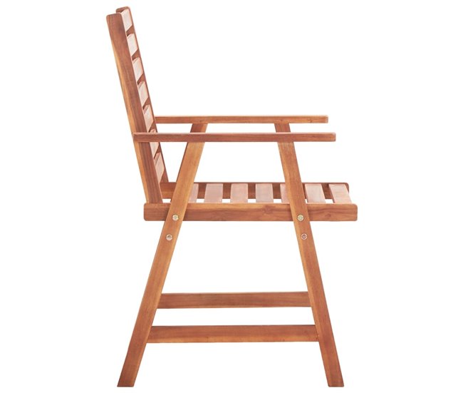 Conforama Sillas Comedor De Jardin 2 Unidades Madera Maciza Acacia Y Cojines