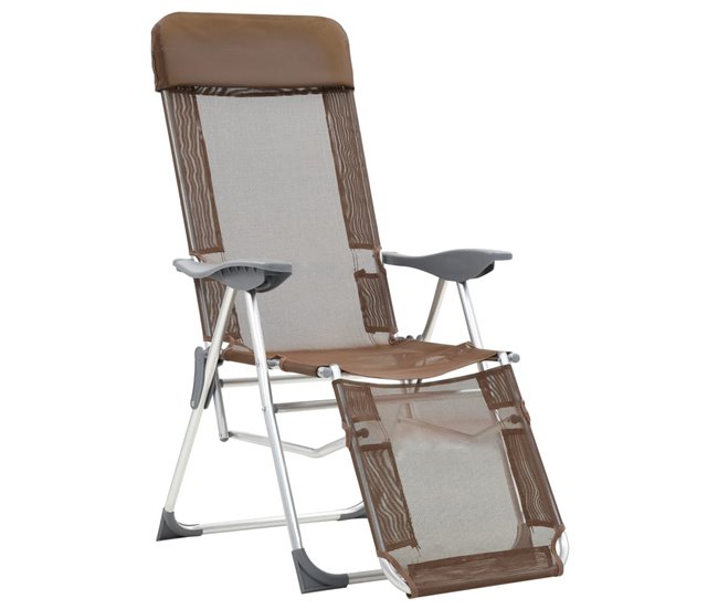 Conforama Sillas De Camping Plegables Reposapiés 2 Unidades Textilene Marrón