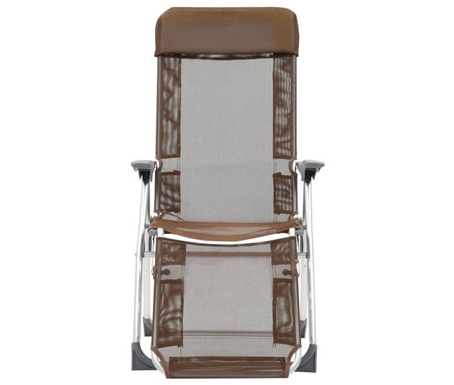 Conforama Sillas De Camping Plegables Reposapiés 2 Unidades Textilene Marrón