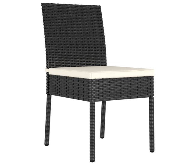 Conforama Sillas De Comedor De Jardin 2 Unidades Ratán Sintético Negro