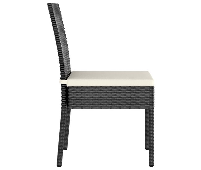 Conforama Sillas De Comedor De Jardin 2 Unidades Ratán Sintético Negro