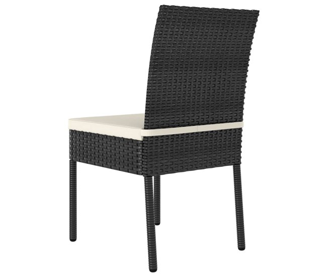 Conforama Sillas De Comedor De Jardin 2 Unidades Ratán Sintético Negro