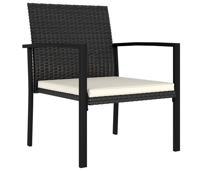 Conforama Sillas De Comedor De Jardin 2 Unidades Ratán Sintético Negro