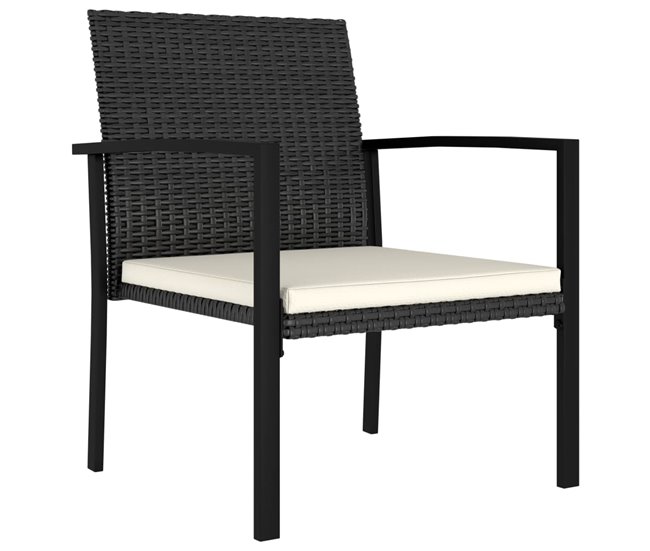 Conforama Sillas De Comedor De Jardin 4 Unidades Ratán Sintético Negro