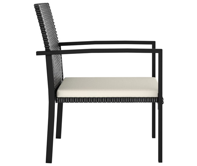 Conforama Sillas De Comedor De Jardin 4 Unidades Ratán Sintético Negro