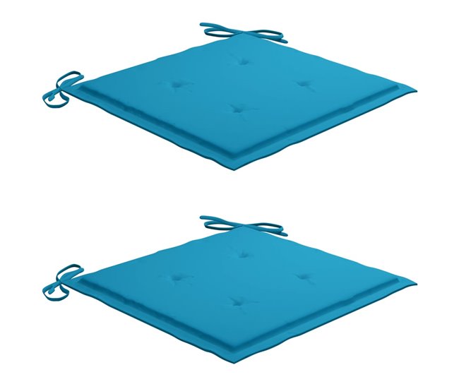 Conforama Sillas De Comedor Jardin Con Cojines 2 Unidades Madera Maciza Acacia