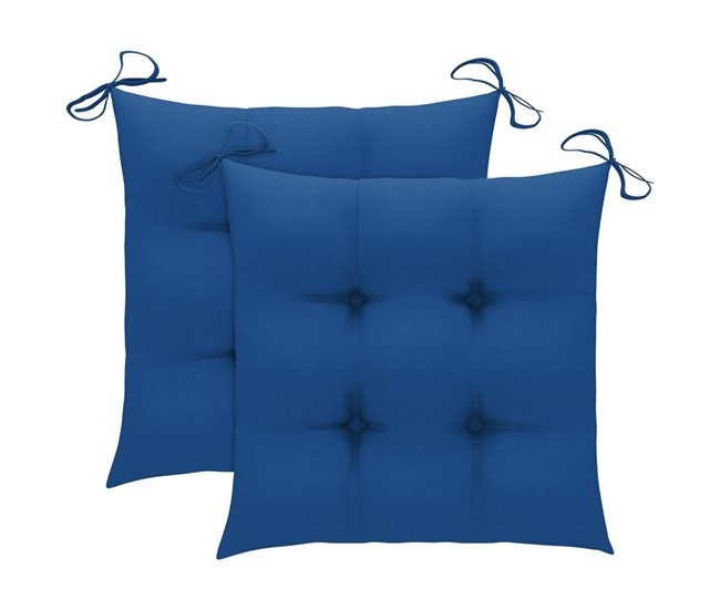 Conforama Sillas De Comedor Jardin Con Cojines 2 Unidades Madera Maciza Acacia