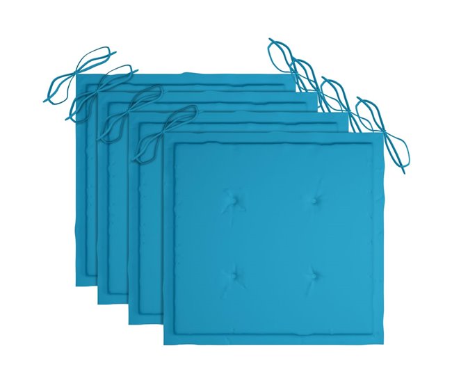 Conforama Sillas De Comedor Jardin Con Cojines 3 Unidades Madera Maciza Acacia