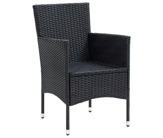 Conforama Sillas De Comedor Para Jardin 4 Unidades Ratán Sintético Negro