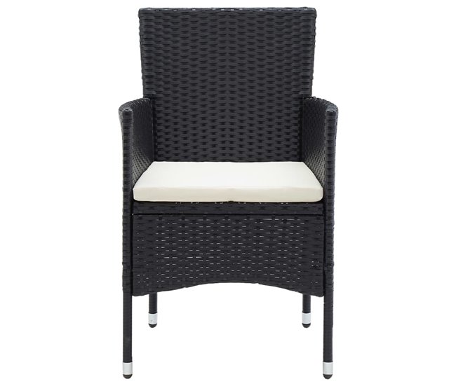 Conforama Sillas De Comedor Para Jardin 4 Unidades Ratán Sintético Negro