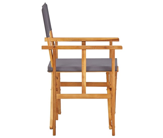 Conforama Sillas De Director 2 Unidades Madera Maciza De Acacia