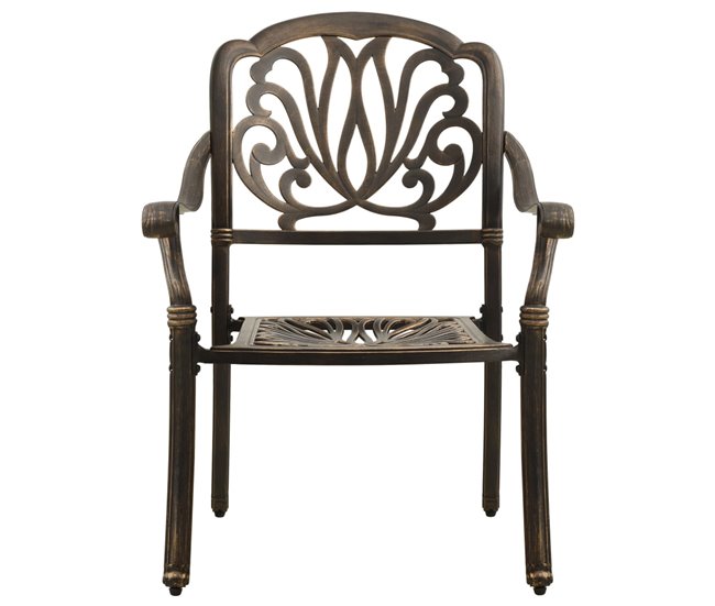 Conforama Sillas De Jardin 2 Unidades Aluminio Fundido Bronce