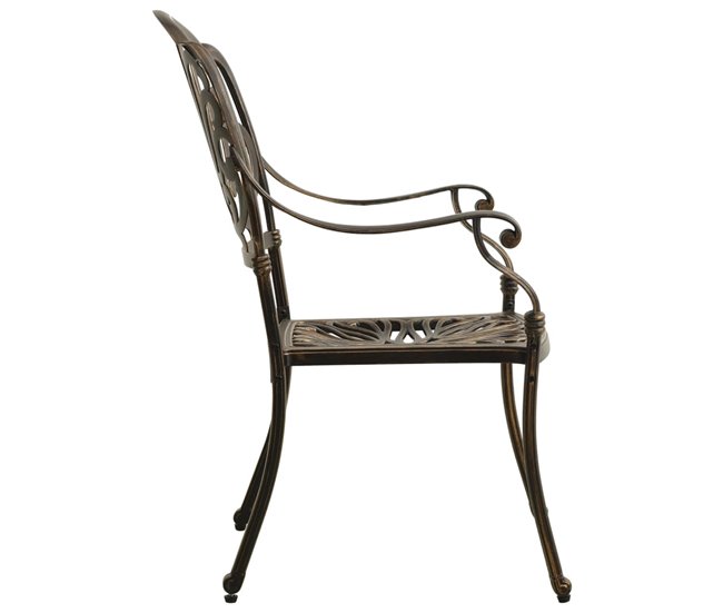 Conforama Sillas De Jardin 2 Unidades Aluminio Fundido Bronce