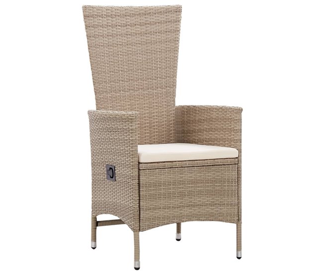 Conforama Sillas De Jardin 2 Unidades Con Cojines Ratán Sintético Beige
