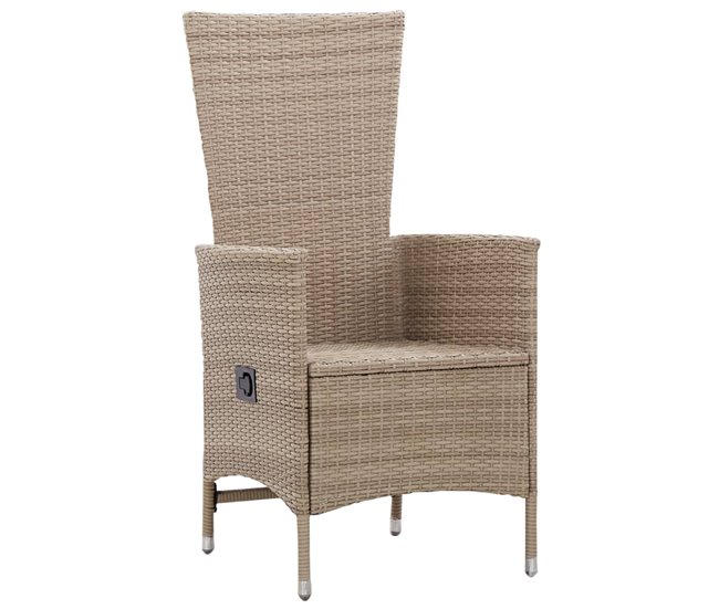Conforama Sillas De Jardin 2 Unidades Con Cojines Ratán Sintético Beige