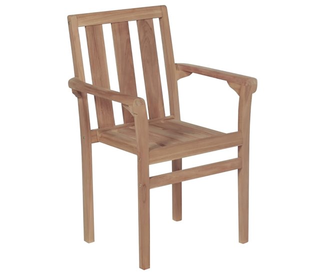 Conforama Sillas De Jardin 2 Unidades Con Cojines Verde Madera De Teca