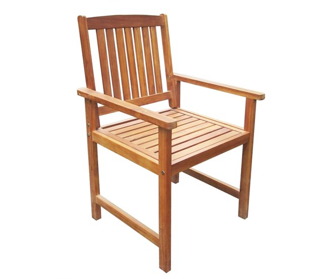 Conforama Sillas De Jardin 2 Unidades Madera Maciza Acacia Marrón