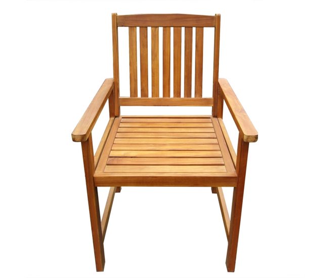 Conforama Sillas De Jardin 2 Unidades Madera Maciza Acacia Marrón