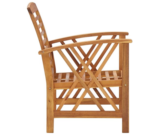 Conforama Sillas De Jardin 2 Unidades Madera Maciza De Acacia