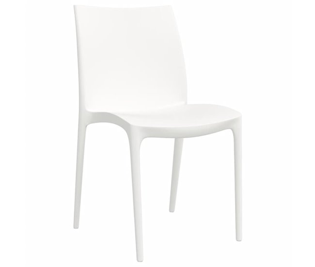 Conforama Sillas De Jardin 2 Unidades Polipropileno Blanco 50x46x80 Cm