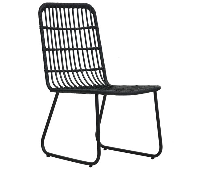 Conforama Sillas De Jardin 2 Unidades Ratán Sintético Negro