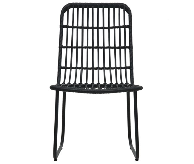 Conforama Sillas De Jardin 2 Unidades Ratán Sintético Negro