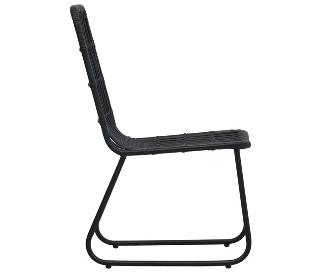Conforama Sillas De Jardin 2 Unidades Ratán Sintético Negro