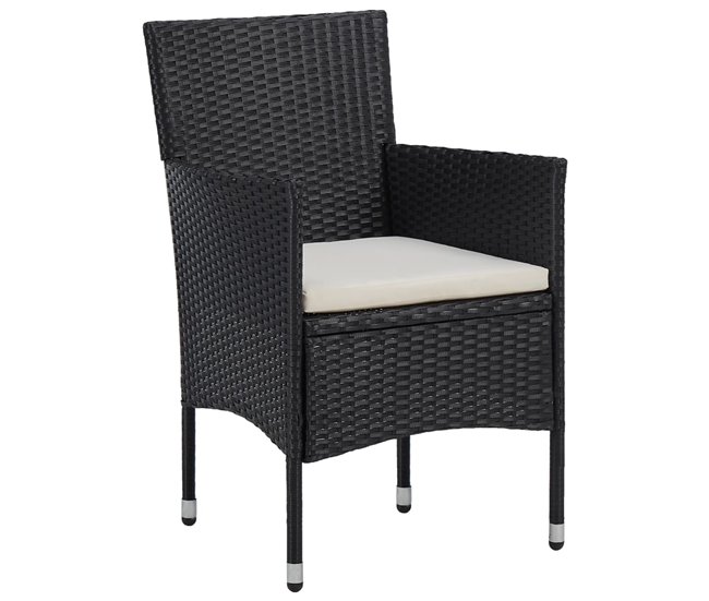 Conforama Sillas De Jardin 2 Unidades Ratán Sintético Negro