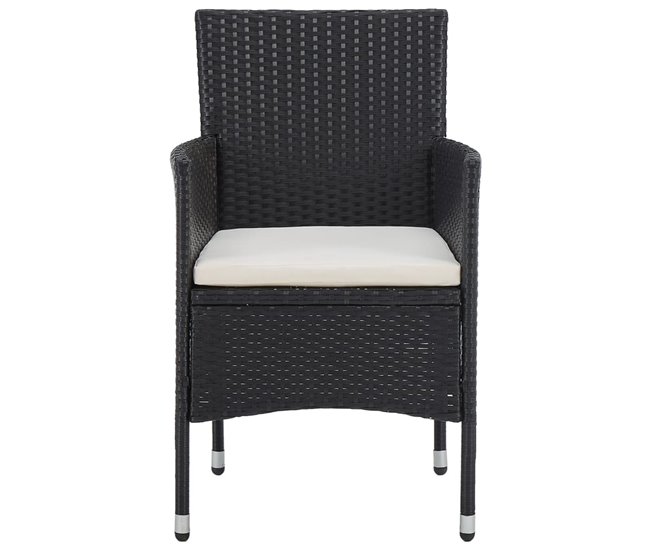 Conforama Sillas De Jardin 2 Unidades Ratán Sintético Negro