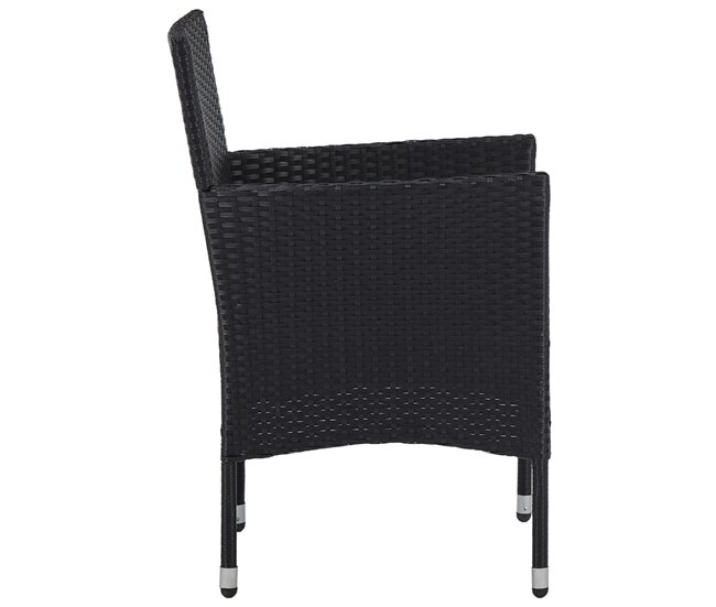 Conforama Sillas De Jardin 2 Unidades Ratán Sintético Negro
