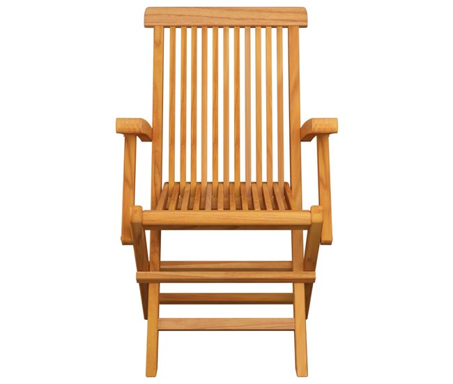 Conforama Sillas De Jardin 4 Unidades Madera Teca Con Cojines Color Crema