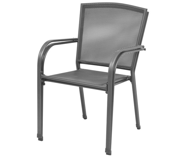 Conforama Sillas De Jardin Apilables 2 Unidades Acero Gris