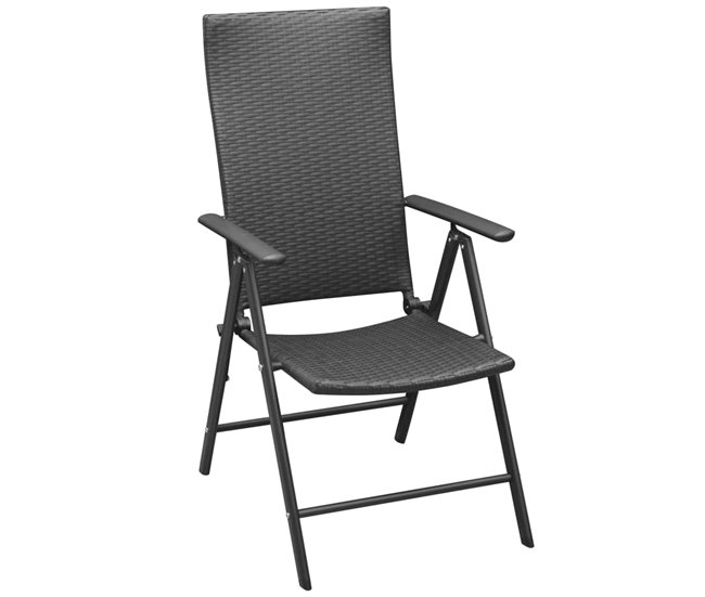 Conforama Sillas De Jardin Apilables 2 Unidades Ratán Sintético Negro