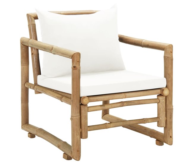 Conforama Sillas De Jardin Con Cojines 2 Unidades Bambú