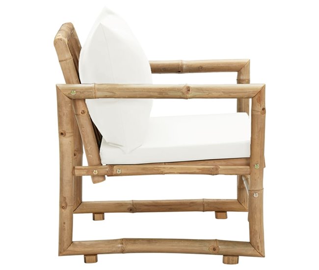 Conforama Sillas De Jardin Con Cojines 2 Unidades Bambú