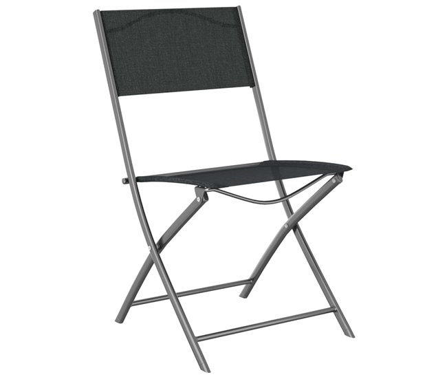 Conforama Sillas De Jardin Plegables 2 Unidades Acero Y Textilene Negro