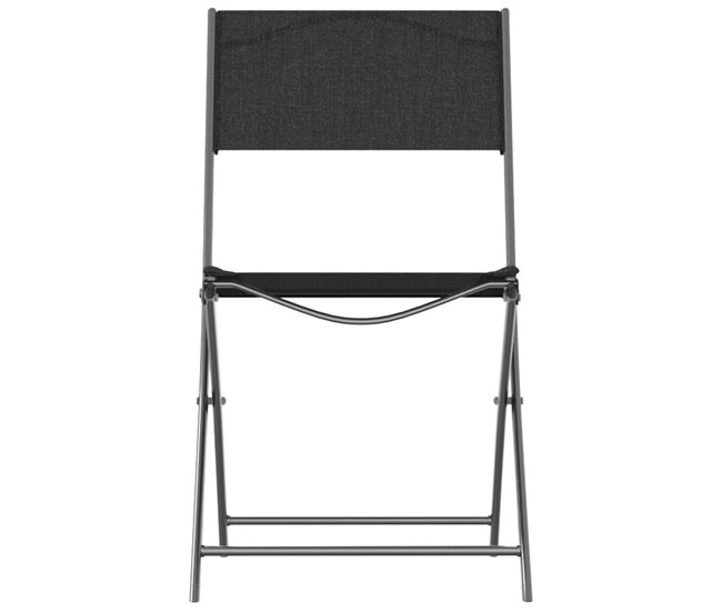 Conforama Sillas De Jardin Plegables 2 Unidades Acero Y Textilene Negro