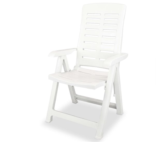 Conforama Sillas De Jardin Reclinables 4 Unidades Plástico Blanco